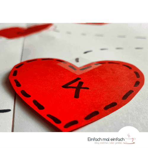 Valentine's Day for families 2 heart with #4 on it