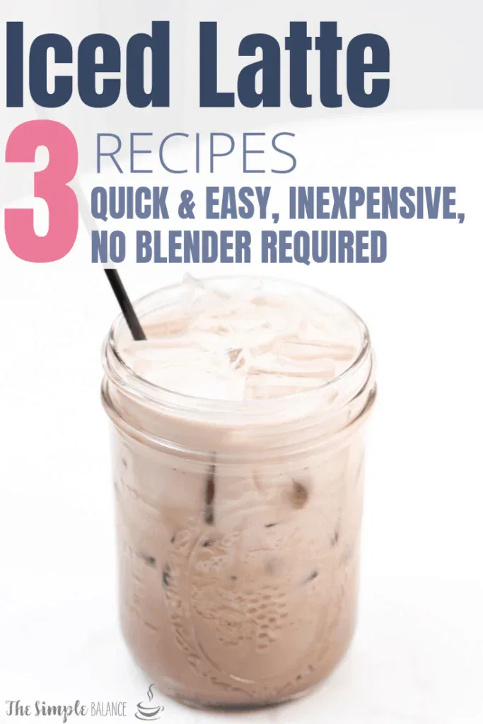 Iced latte in glass jar