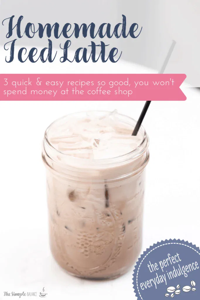 Iced latte in glass jar