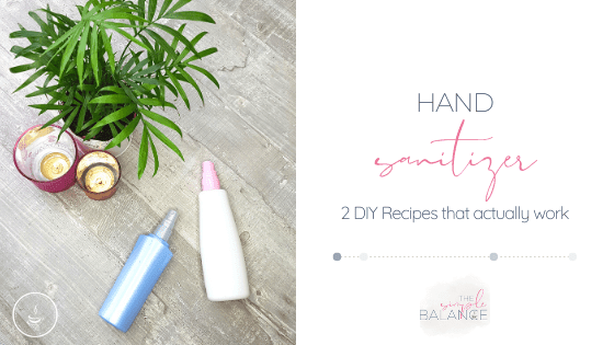 DIY hand sanitizer bottles on grey surface