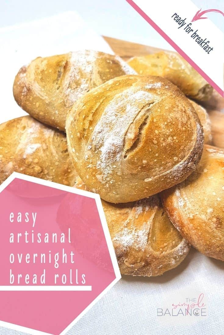 Easy artisanal overnight bread rolls 1