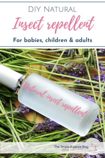 DIY Natural Insect Repellent - for babies, children and adults 14 a bottle of insect repellent on a table