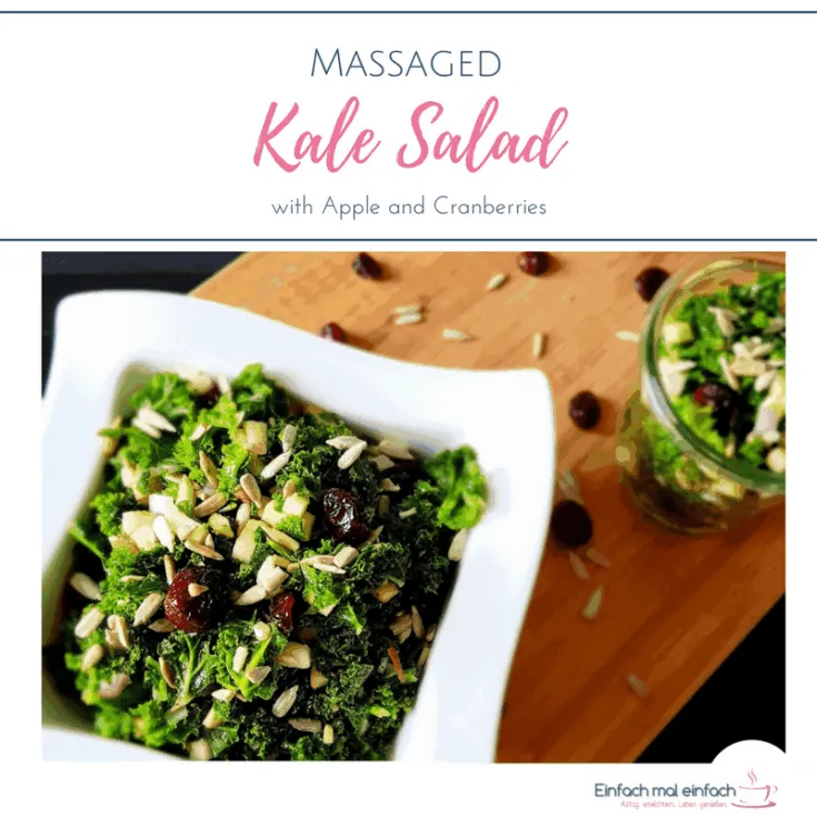 Massaged Kale Salad With Apple and Cranberries 3 Massaged Kale Salad With Apple and Cranberries