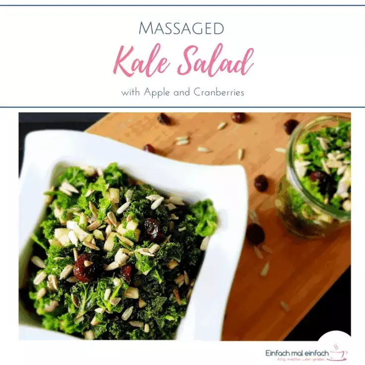 Massaged Kale Salad With Apple and Cranberries 4 Massaged Kale Salad With Apple and Cranberries