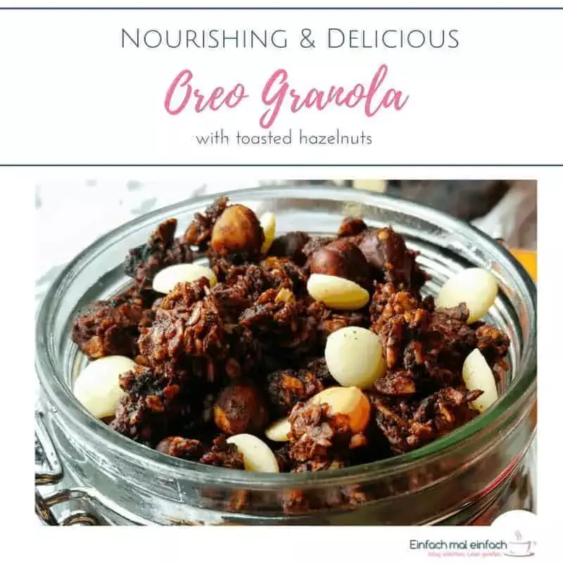 Oreo granola with toasted hazelnuts 4 Oreo Granola