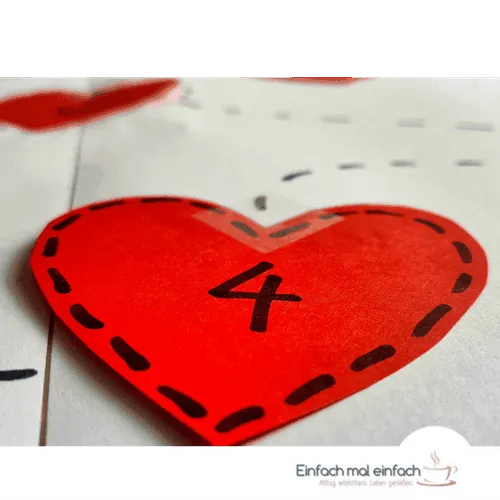 Valentine's Day for families 2 heart with #4 on it