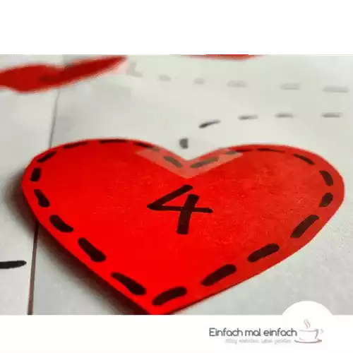 Valentine's Day for families 2 heart with #4 on it