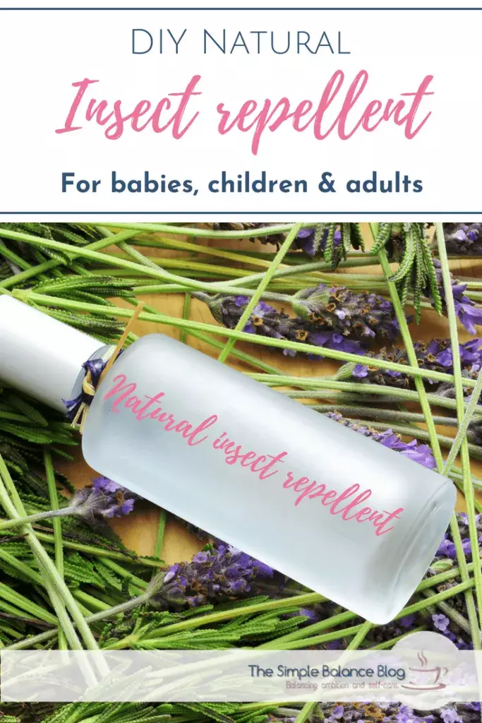 DIY Natural Insect Repellent - for babies, children and adults 14 a bottle of insect repellent on a table
