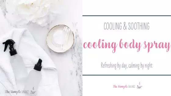 Cooling Body Spray - 3 homemade solutions that soothe your skin 2 a white flower next to a bottle of liquid