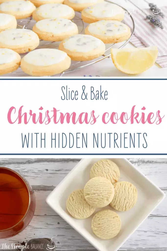 Healthier slice and bake cookies Pinterest image