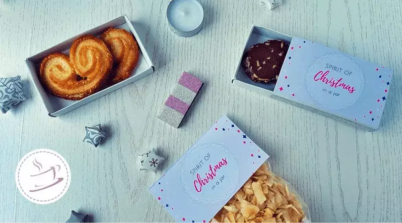 DIY gift idea: 15 Minutes of Christmas in a jar 4 Cookies and boxes to use in Spirit of Christmas in a jar presents