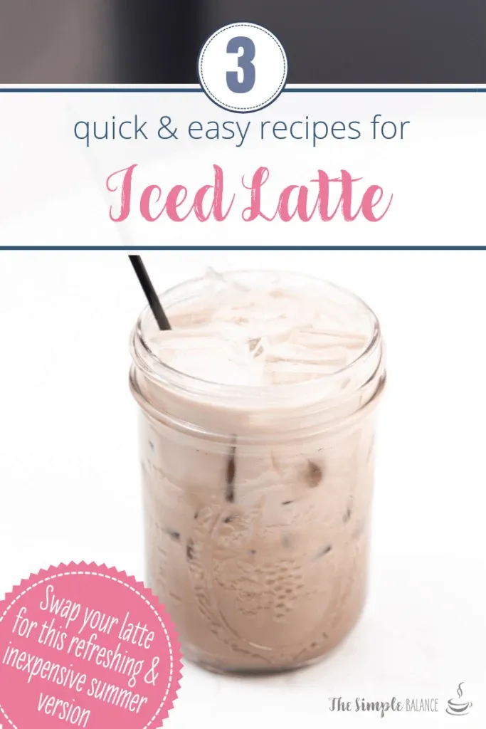 Iced latte in glass jar