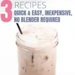 Iced latte in glass jar