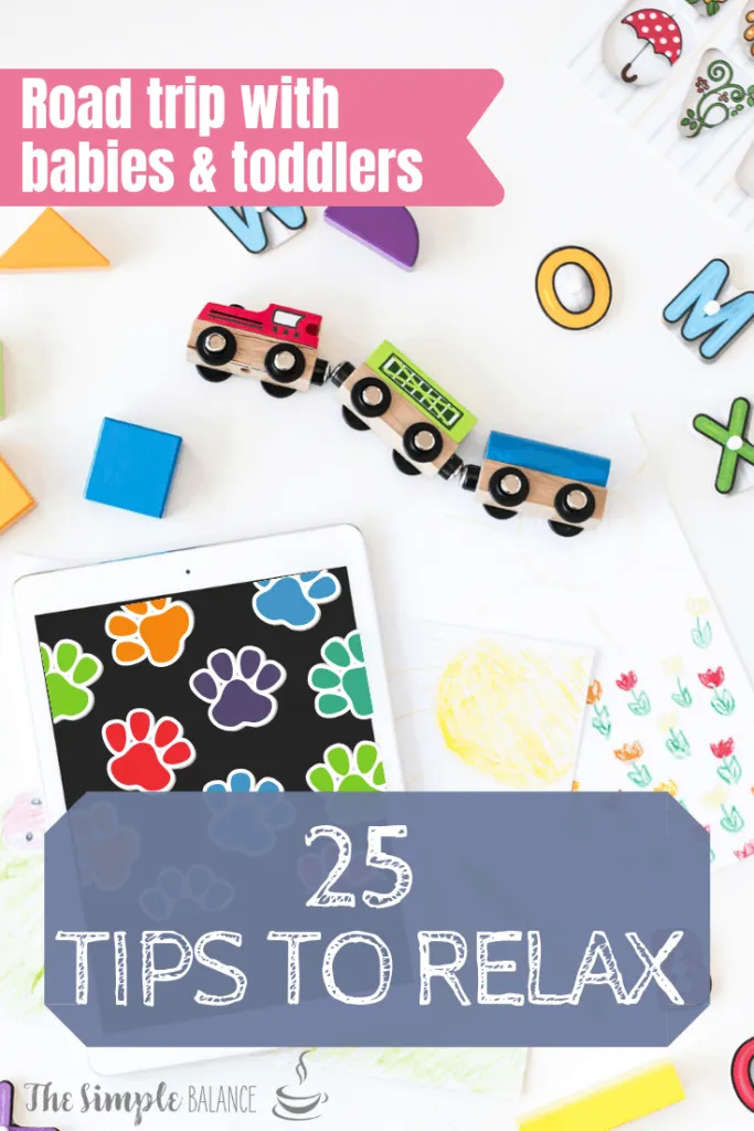 25 handy tips: Road trip with babies & toddlers 50 a tablet with toys on it