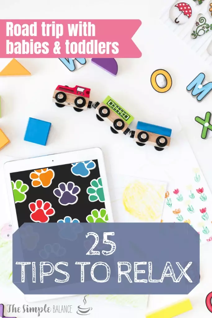 25 handy tips: Road trip with babies & toddlers 52 a tablet with toys on it