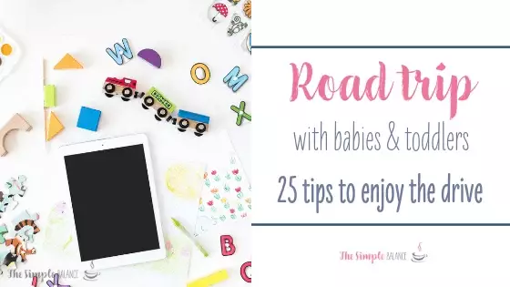 25 handy tips: Road trip with babies & toddlers 2 a tablet and toy train on a table
