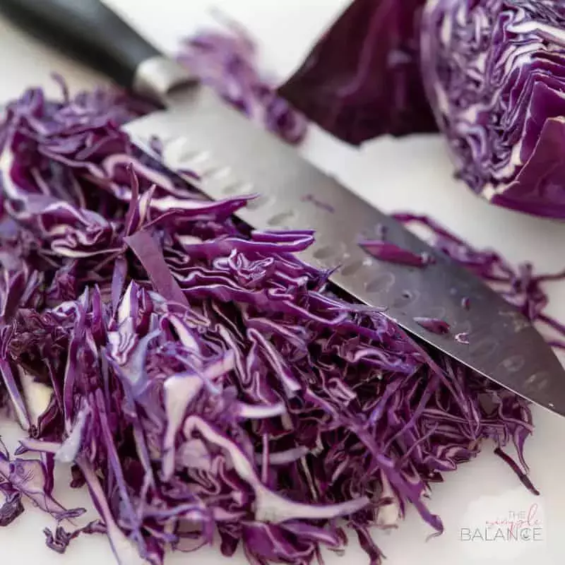 Easy and authentic German red cabbage recipe 5 cut up red cabbage