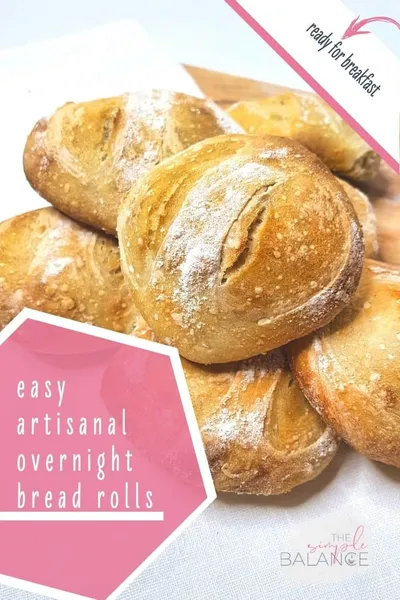 Easy artisanal overnight bread rolls 1