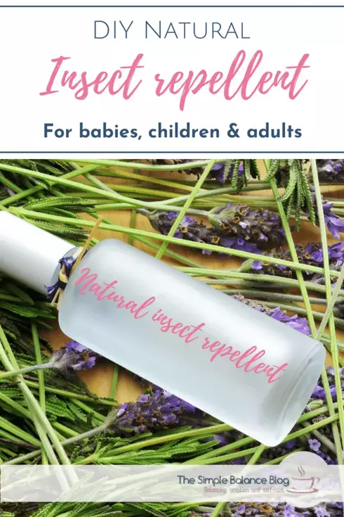 DIY Natural Insect Repellent - for babies, children and adults 11 a bottle of insect repellent on a table