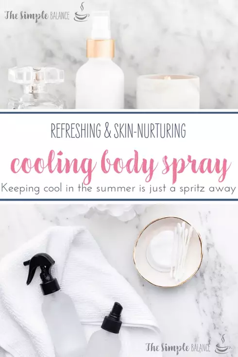 Cooling Body Spray - 3 homemade solutions that soothe your skin 11 a group of objects on a marble surface