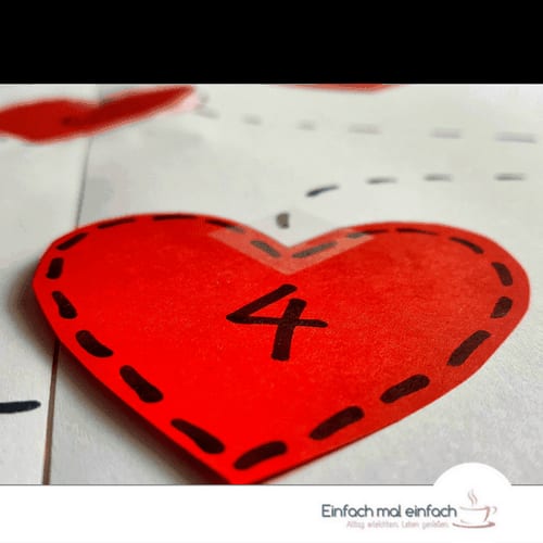 Valentine's Day for families 2 heart with #4 on it