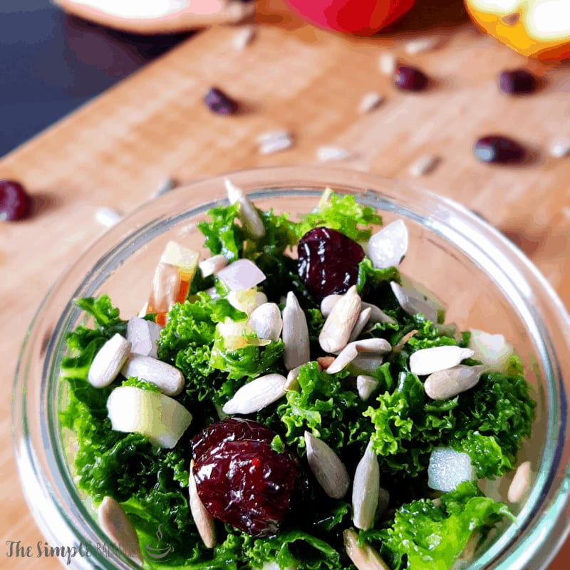 Massaged Kale Salad With Apple and Cranberries 3