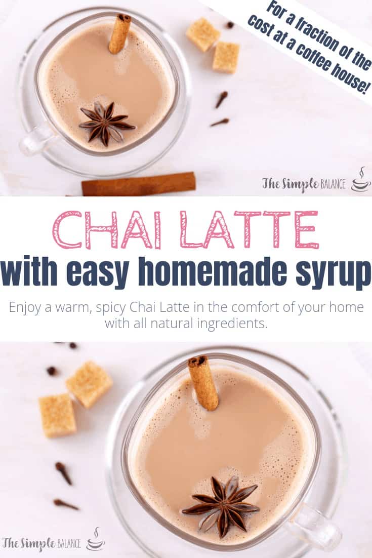 Chai Latte with easy homemade syrup 1