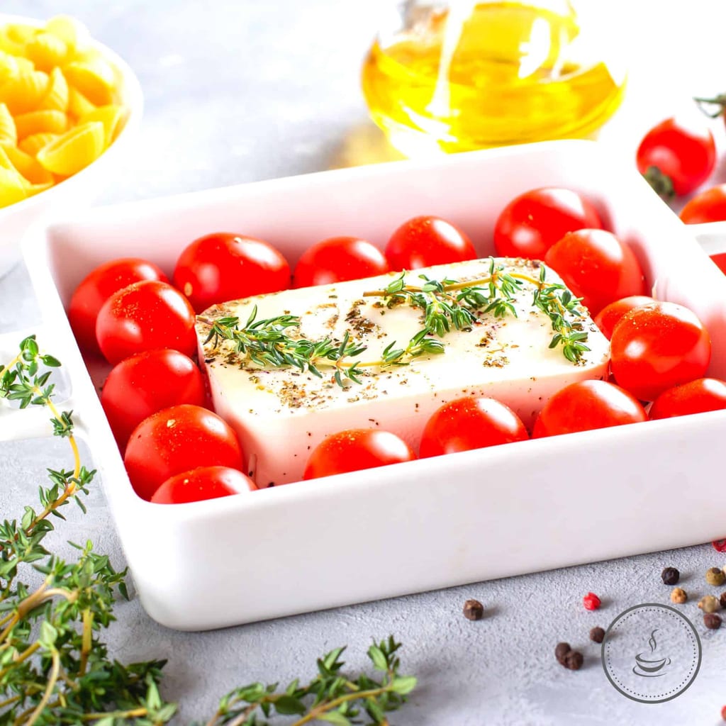 Baked feta pasta - the super yummy trend recipe 1 Baked feta pasta ingredients